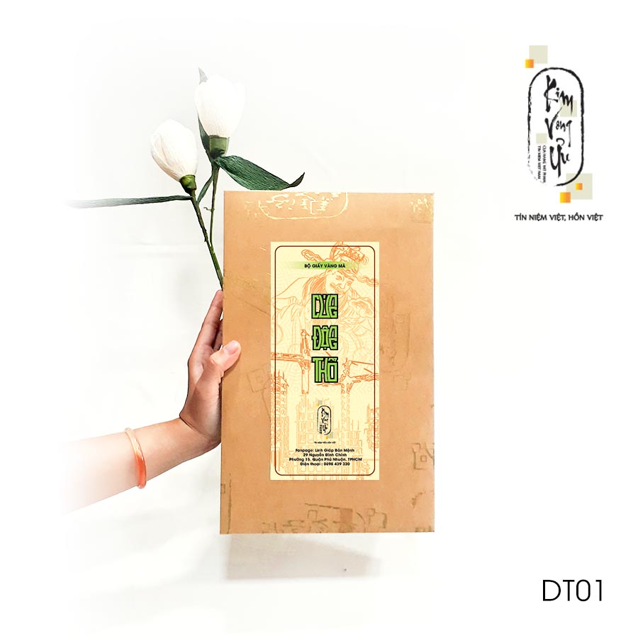 Phần giấy cúng Tất Niên bao gồm 5 bộ cúng (có đèn cầy và nhang) : Bàn thiên/Thần Tài Ông Địa/Táo Quân/Tổ Tiên/Vong Linh